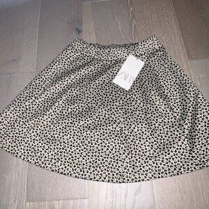 NWT Zara Black and White Patterned Jersey Skirt (US S)